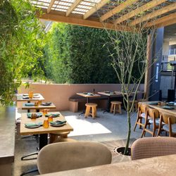 Lingua Franca - The back patio -- so charming! This is where I want to sit next time.