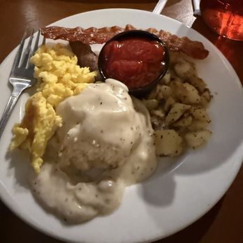 Cool Hand Luke's - Brunch items: eggs, biscuits and gravy, potatoes, sausage and bacon - Steakhouses Near Me - Yuba City, California