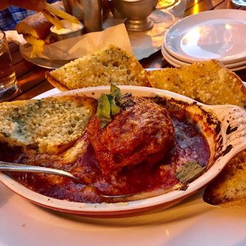 Gilt Bar - The giant meatball with garlic bread - New American Near Me - Chicago, Illinois