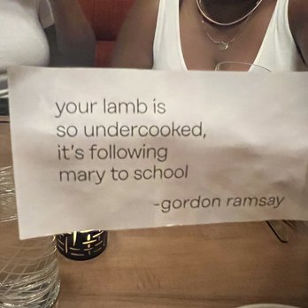 Gordon Ramsay Hell's Kitchen - My drink came with this lol - Desserts Near Me - Washington, DC, District of Columbia