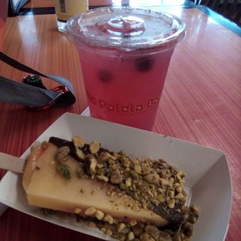 The Paleta Bar - Chilli mango paleta with small blueberry lemonade - Ice Cream & Frozen Yogurt Near Me - Albuquerque, New Mexico