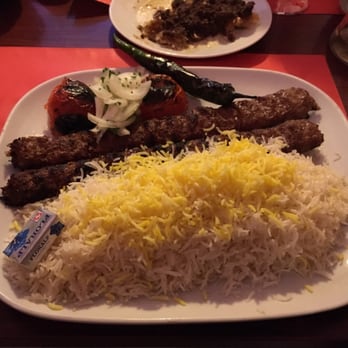 Golestan Restaurant - Koobideh with rice - Persian/Iranian Near Me - Geneva, GE Golestan Restaurant - Koobideh with rice - Persian/Iranian Near Me - Geneva, GE