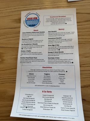 Menu photo 2 Ocean View Restaurant Kure Beach, NC Menu photo 2 Ocean View Restaurant Kure Beach, NC