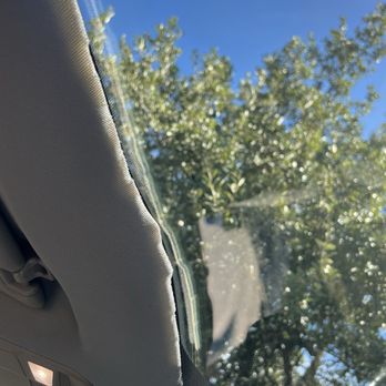 Autobras Auto Glass Replacement - Headliner after window installation - Auto Glass Services Near Me