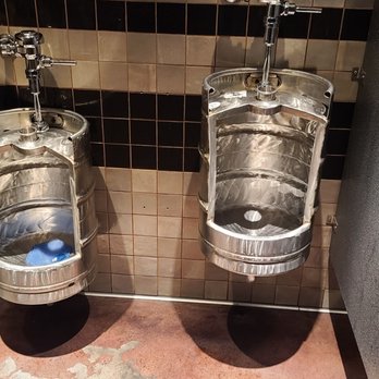 Wild Goose Tavern - Beer Keg Urinals  03-04-2023 - New American Near Me - Costa Mesa, California