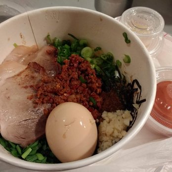 Wadaya - Deluxe Mazemen, hehe pride in presentation even w/ to-go order :) - Ramen Near Me - Costa Mesa, California
