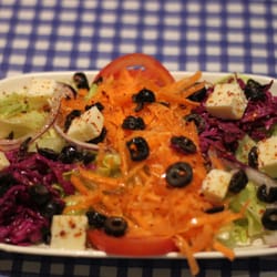 Istanbul Turkish Grills and Kebabs - Istanbul Turkish Salad with Feta Cheese and Olives w/olive oil lemon sauce