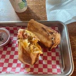 Somewhere In The Middle Coffee Shop - Sausage + burrito cooked to perfection