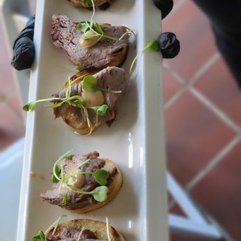 Grand Food & Beverage - Steak crostinis - Caterers Near Me - Long Beach, California