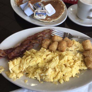 El Rinconcito Latino - Rinconcito breakfast. Tots, eggs, bacon, pancakes, toast, and coffee! $7!! - Cuban Near Me - Miami, Florida El Rinconcito Latino - Rinconcito breakfast. Tots, eggs, bacon, pancakes, toast, and coffee! $7!! - Cuban Near Me - Miami, Florida