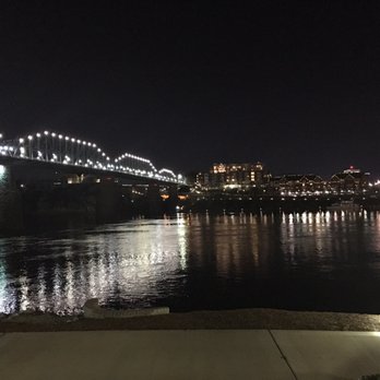 Walnut Street Bridge - Nighttime view from Coolidge Park - Landmarks & Historical Buildings Near Me - Chattanooga, Tennessee