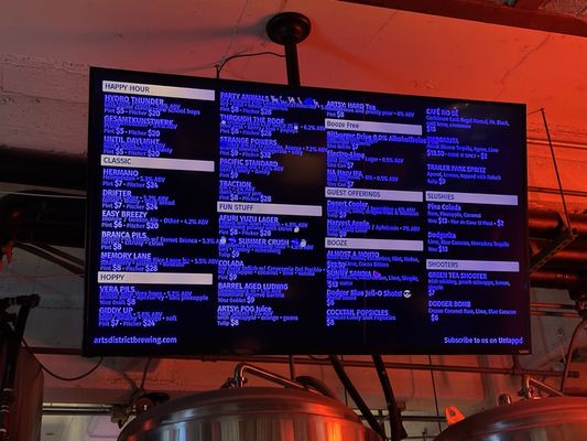 Menu photo 5 Arts District Brewing Los Angeles, CA Menu photo 5 Arts District Brewing Los Angeles, CA