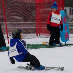 My son at ski school.