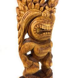 TikiMaster - Ku ki`i hand carved, stands at 24" made from premium Monkeypod wood.