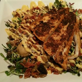Rik's Cafe - Blackened trigger fish over quinoa salad - Cafes Near Me - Hagerstown, Maryland Rik's Cafe - Blackened trigger fish over quinoa salad - Cafes Near Me - Hagerstown, Maryland