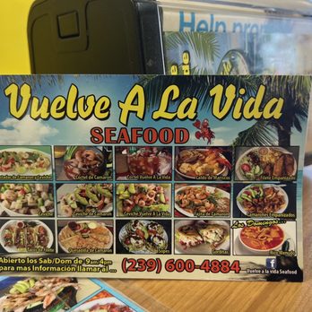 Vuelve A La Vida - another menu - Seafood Near Me - Fort Myers, Florida Vuelve A La Vida - another menu - Seafood Near Me - Fort Myers, Florida