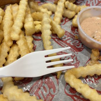 Raising Cane’s - Fries meh? Many dinky pieces I ate first... no flavor - Chicken Shop Near Me - Framingham, Massachusetts