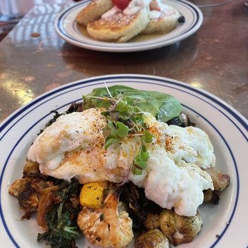 The Corner - Forgot what this was called but want it was amazing and a great vegetarian option! Pancakes are in the background :) - Cafes Near Me - Montclair, New Jersey
