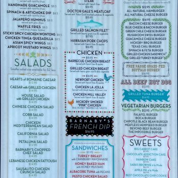 Barnaby's Cafe - Menu - American Near Me - Houston, Texas Barnaby's Cafe - Menu - American Near Me - Houston, Texas