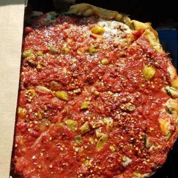 Kitchen 17 - Fully loaded vegan deep dish pizza for the win! - Vegan Near Me - Chicago, Illinois