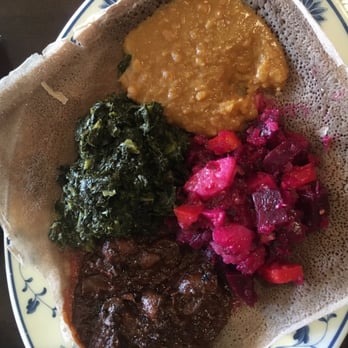 Ghenet Brooklyn - Vegetarian sampler ($18.95) steep but tasty - Ethiopian Near Me - Brooklyn, New York Ghenet Brooklyn - Vegetarian sampler ($18.95) steep but tasty - Ethiopian Near Me - Brooklyn, New York