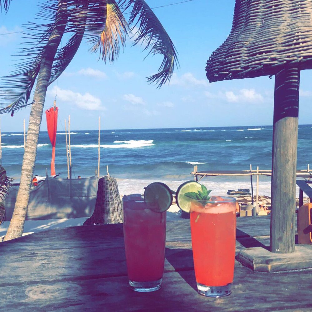 Papaya Playa Beach Bar - Watermelon margaritas - Beach Bars Near Me - Tulum, ROO Papaya Playa Beach Bar - Watermelon margaritas - Beach Bars Near Me - Tulum, ROO
