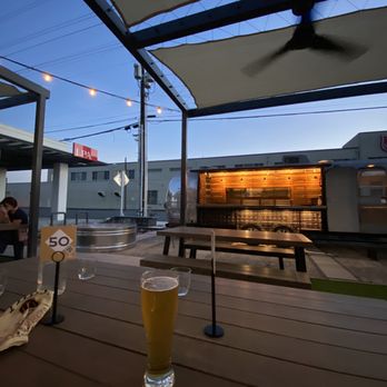 Camp Outpost - Outdoor patio! So cute - New American Near Me - San Antonio, Texas