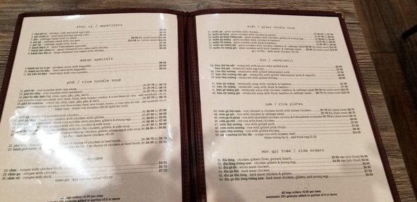 Menu photo 2 Pho Dakao Framingham, MA