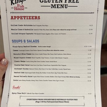 King's Fish House - Tempe - GF Menu (updated with fresh seasonal selections) - Seafood Near Me - Tempe, Arizona King's Fish House - Tempe - GF Menu (updated with fresh seasonal selections) - Seafood Near Me - Tempe, Arizona