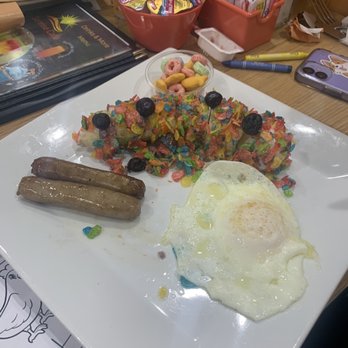 Sunrise Cafe - Kids sushi roll, over easy eggs and sausage links - Breakfast & Brunch Near Me - Tulsa, Oklahoma Sunrise Cafe - Kids sushi roll, over easy eggs and sausage links - Breakfast & Brunch Near Me - Tulsa, Oklahoma