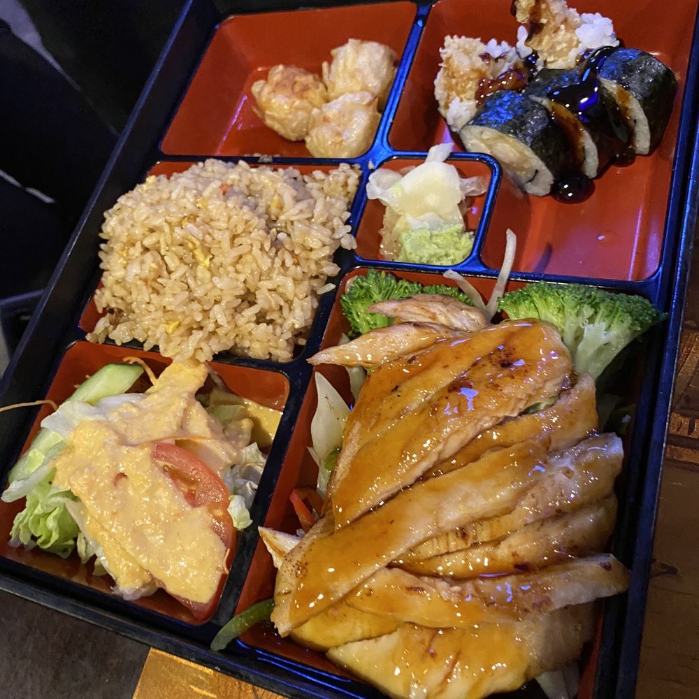Lin's Hibachi - a bento box of food - Japanese Near Me - Havre De Grace, Maryland
