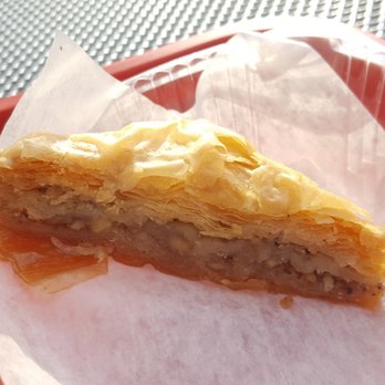 The Halal Guys - Baklava 2.50. It's okay, I wouldn't get it again. It's sticky versus flakey - Halal Near Me - Newark, New Jersey The Halal Guys - Baklava 2.50. It's okay, I wouldn't get it again. It's sticky versus flakey - Halal Near Me - Newark, New Jersey