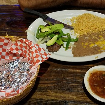 Dos Amigos - The Steak Pueblo with rice and beans. The Steak is medium well done. Very tasty too. - Mexican Near Me - Pompano Beach, Florida Dos Amigos - The Steak Pueblo with rice and beans. The Steak is medium well done. Very tasty too. - Mexican Near Me - Pompano Beach, Florida
