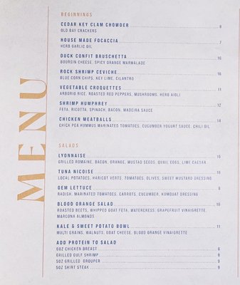 Menu photo 4 SiX Tampa Tampa, FL Menu photo 4 SiX Tampa Tampa, FL