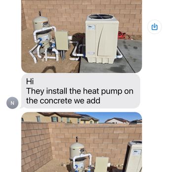 Custom Mojave Pools - They installed the heater directly on the concrete. - Pool & Hot Tub Service Near Me - Hesperia, California Custom Mojave Pools - They installed the heater directly on the concrete. - Pool & Hot Tub Service Near Me - Hesperia, California