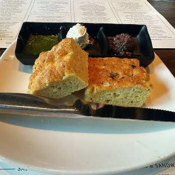 Burtons Grill & Bar - Focaccia Bread with 3 dips - New American Near Me - Plantation, Florida