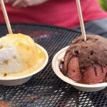 Kula Shave Ice - The Hawaiian & Chocolate covered strawberry!! 5/5!! - Shaved Ice Near Me - Hilo, Hawaii