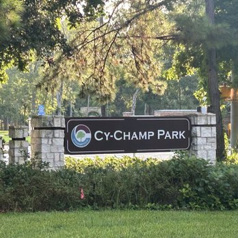 Cy-Champ Park - Parking Lot Sign - Parks Near Me - Houston, Texas Cy-Champ Park - Parking Lot Sign - Parks Near Me - Houston, Texas