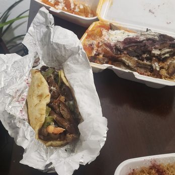 Kebabs To Go! - Gyro, steak meal and side order of chickpeas - Mediterranean Near Me - Irving, Texas
