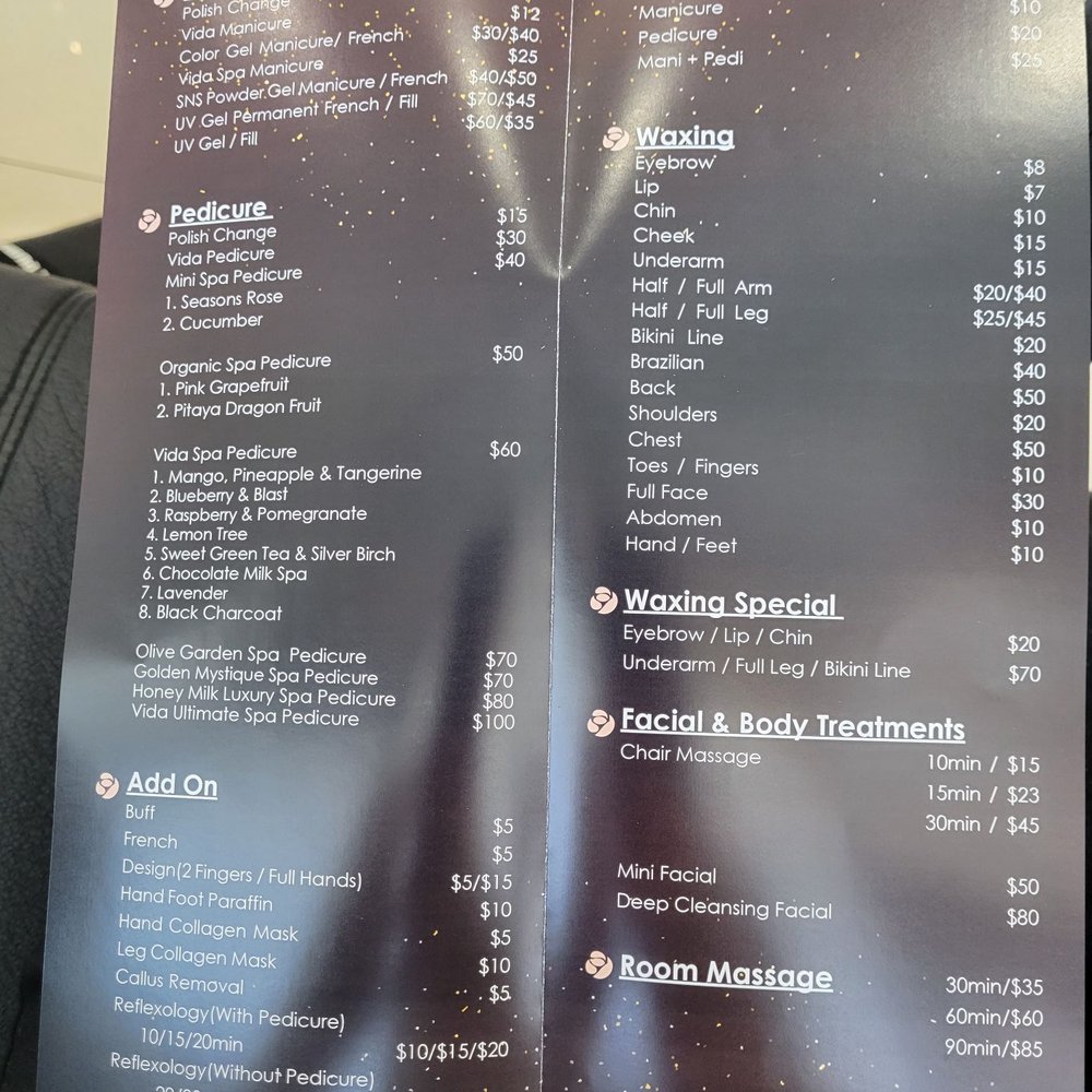 Vida Nails & Spa - MENU - Nail Salons Near Me - Warwick, Rhode Island Vida Nails & Spa - MENU - Nail Salons Near Me - Warwick, Rhode Island