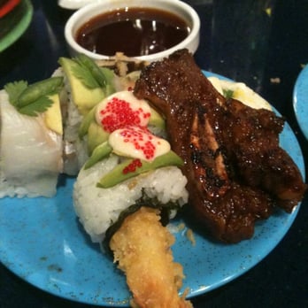 Blue Ginger - Shrimp Tempura roll and Galbee ribs - Japanese Near Me - Southwest Ranches, Florida Blue Ginger - Shrimp Tempura roll and Galbee ribs - Japanese Near Me - Southwest Ranches, Florida