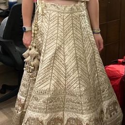 Ivory top before alterations (with sleeves, didn't fit over all)