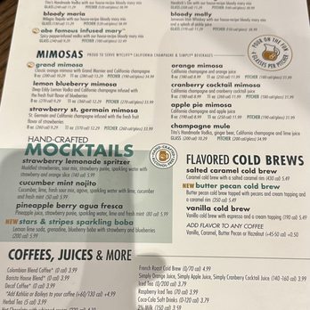 Another Broken Egg Cafe - May 2024 menu of bloody Mary's, mimosas, mocktails, coffees, juices, etc. - Breakfast & Brunch Near Me - Westlake, Ohio
