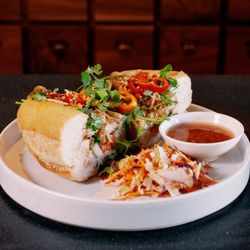 Lily - Turmeric fried catfish bánh mì