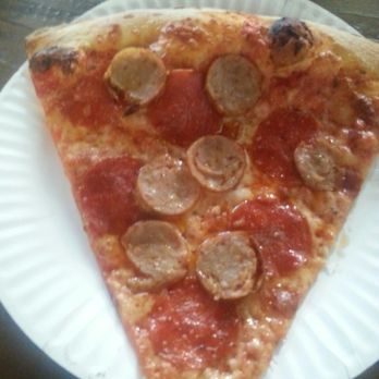 North End Pizzeria - Sausage pepperoni slice of pizza - Pizza Near Me - Burbank, California