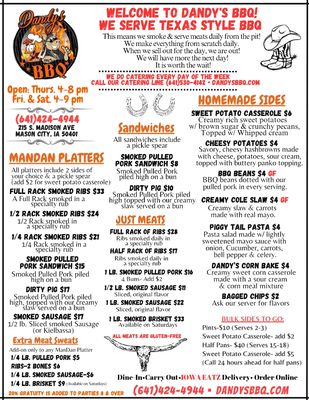 Menu photo 2 Dandy's BBQ Mason City, IA