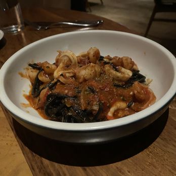 North Italia - Ink squid pasta with seafood - Italian Near Me - San Diego, California North Italia - Ink squid pasta with seafood - Italian Near Me - San Diego, California