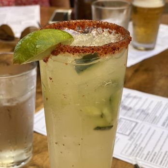 El Adobe - Red pepper cucumber margarita - Latin American Near Me - San Juan Capistrano, California