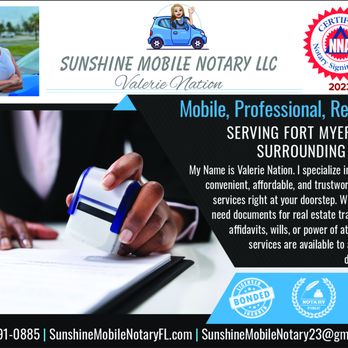 Sunshine Mobile Notary - Flyer - Notaries Near Me Sunshine Mobile Notary - Flyer - Notaries Near Me