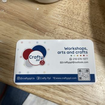 Crafty Ppl - her business card - Art Classes Near Me - San Antonio, Texas Crafty Ppl - her business card - Art Classes Near Me - San Antonio, Texas